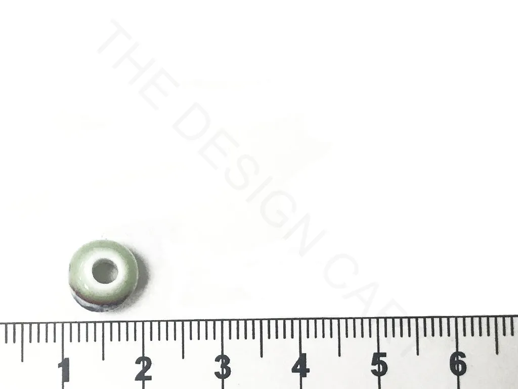 Light Green Circular Ceramic Beads