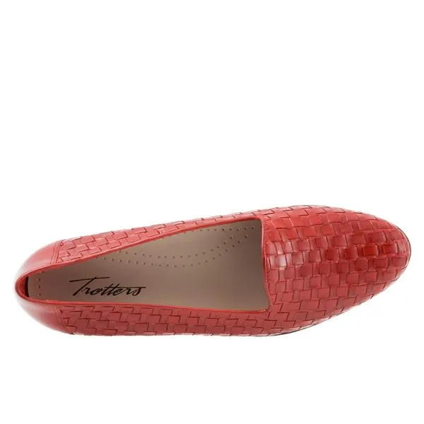 Liz Woven Red Slip-on Shoes