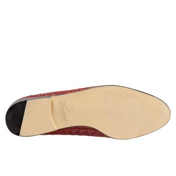 Liz Woven Red Slip-on Shoes