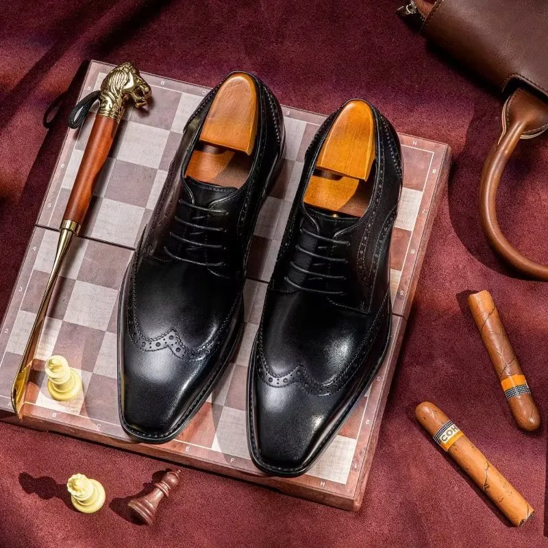 LuxeLeather Brogue Dress Shoes