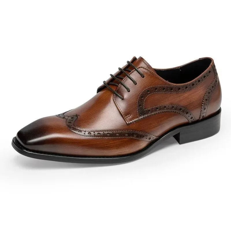 LuxeLeather Brogue Dress Shoes