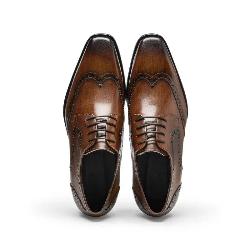 LuxeLeather Brogue Dress Shoes