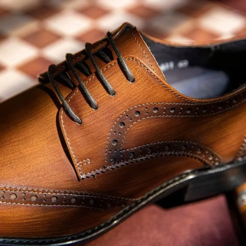 LuxeLeather Brogue Dress Shoes