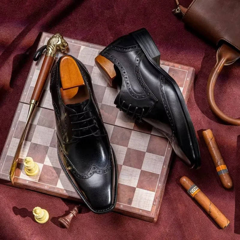 LuxeLeather Brogue Dress Shoes