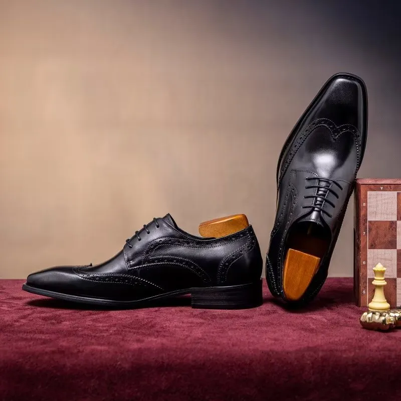 LuxeLeather Brogue Dress Shoes