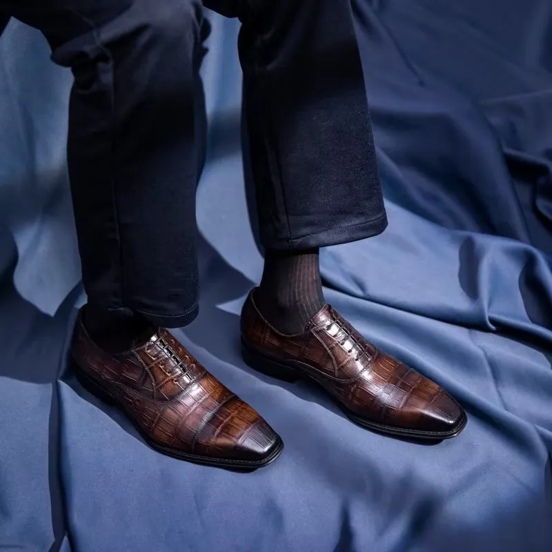 Luxury CrocTex Oxford Dress Shoes