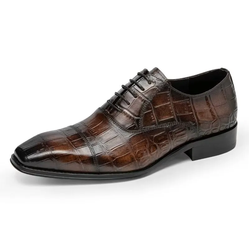 Luxury CrocTex Oxford Dress Shoes