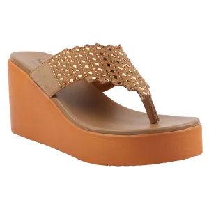 Medifeet Women's Techno Platforms (BEIGE)