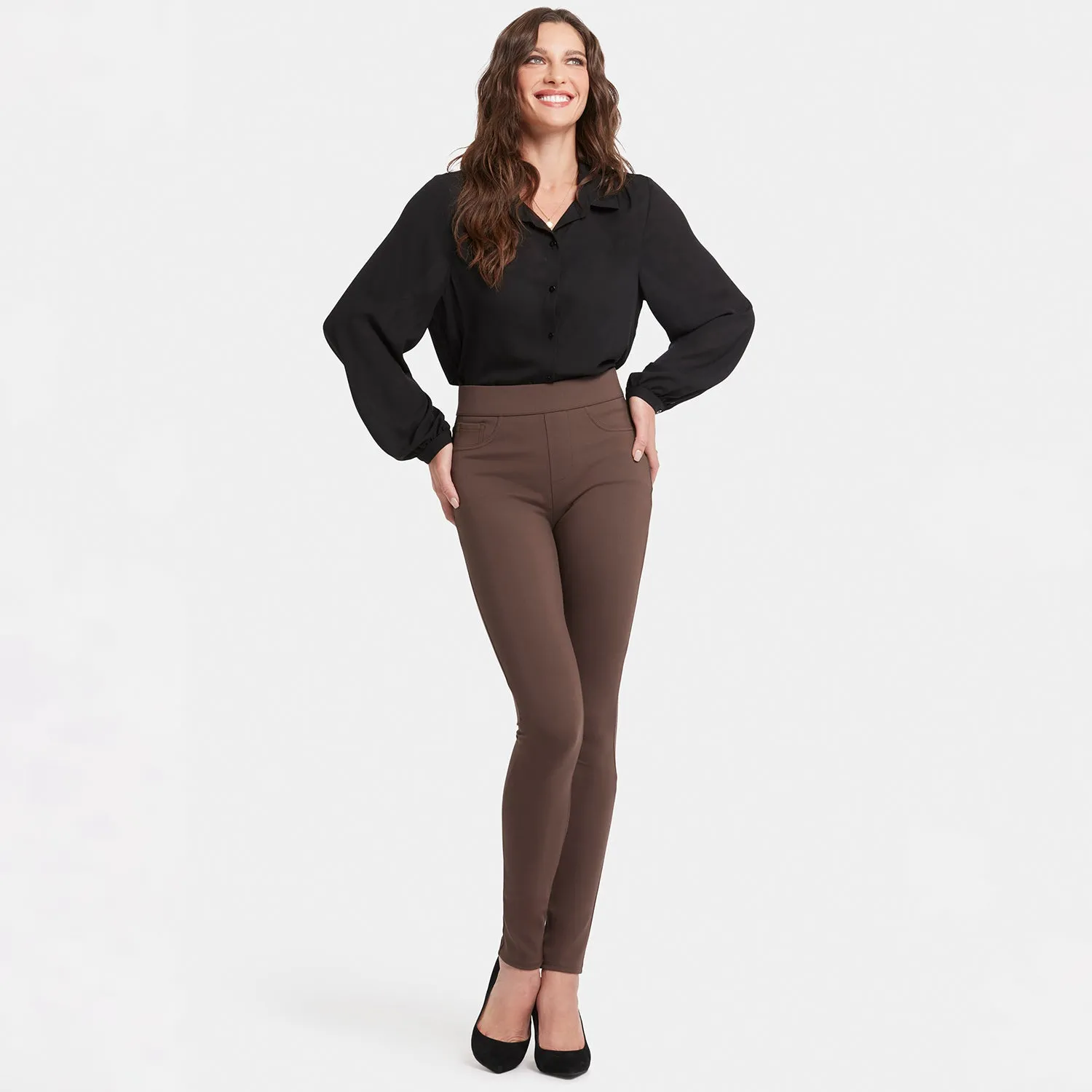 Modern Legging Pants - Coffee Bean