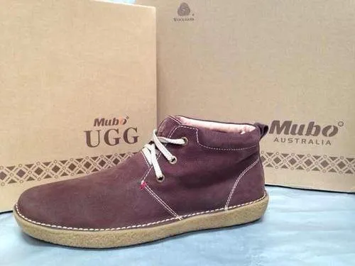 MUBO UGG Men Fashion Boots SW1357 Brown TPR Sole Shoes