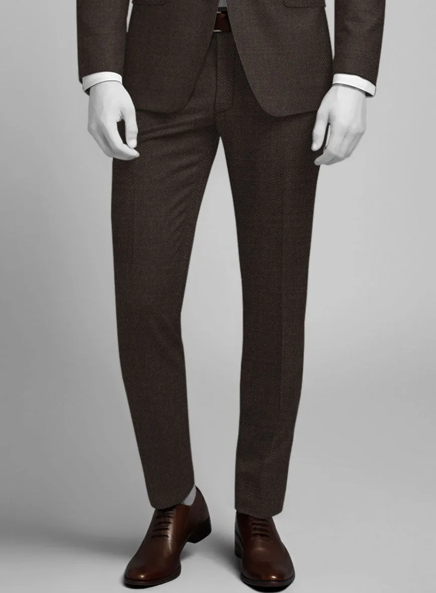 Napolean Dark Brown Wool Pants