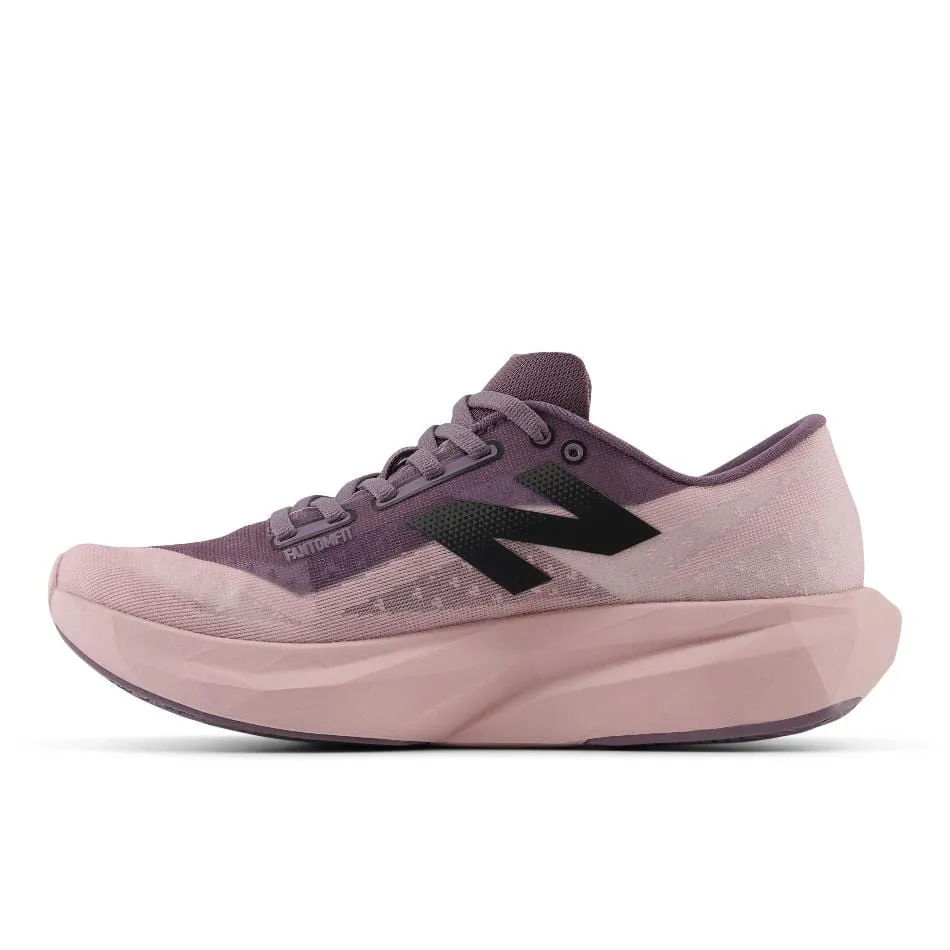 New Balance Women's FuelCell Rebel V4 Running Shoes in Twilight Haze/Dark Ice Wine/Black SS25