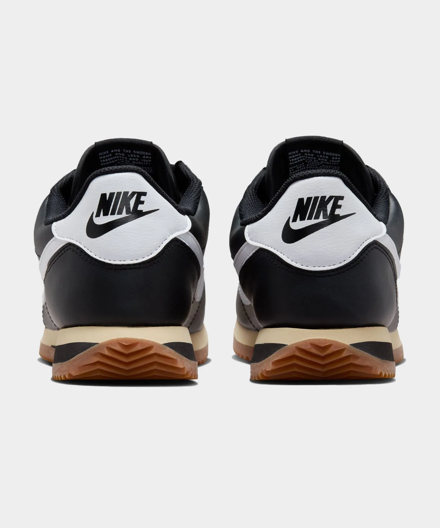 Nike Cortez Gum Sole in Black / Brown Sesame