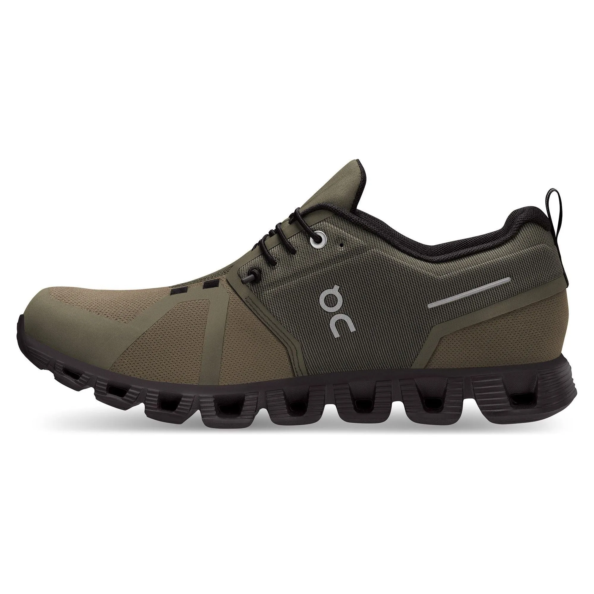 On Running Men's Cloud 5 Waterproof Shoe in Olive Black