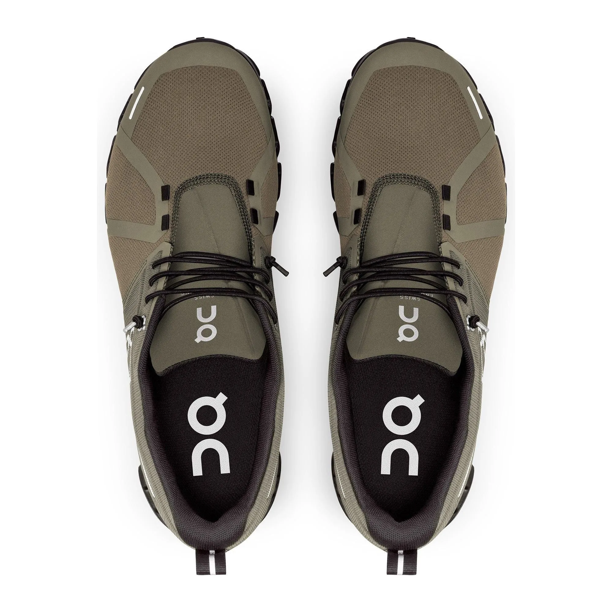 On Running Men's Cloud 5 Waterproof Shoe in Olive Black