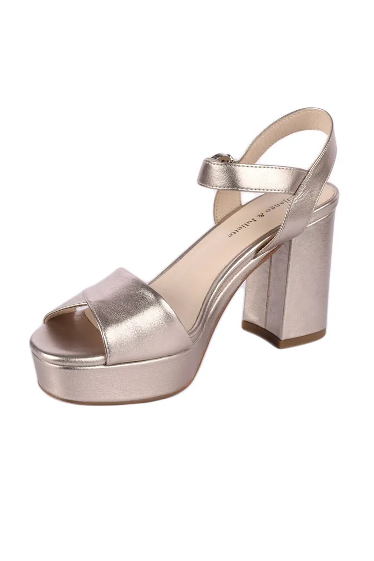 Onlee Platino Leather Sandals