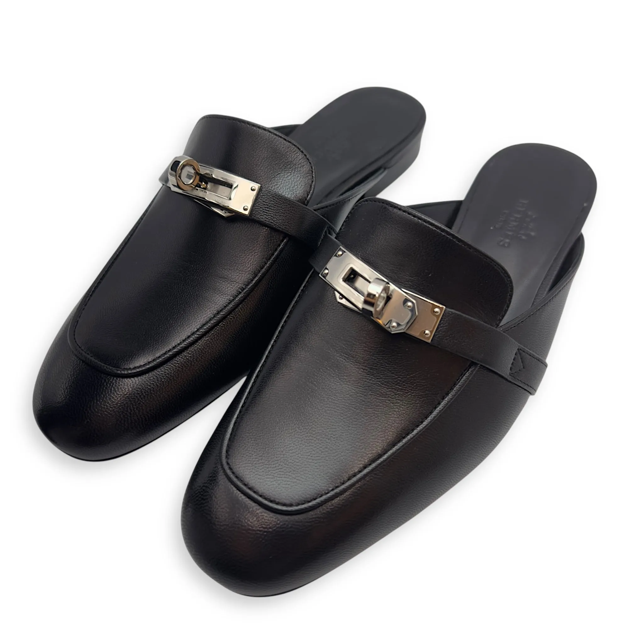 Oz Mule 36.5 Black Shoes in Nappa, Palladium hardware