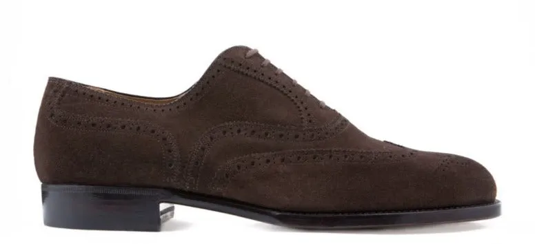 OZFORDFULL BROGUE WITH WING CAP IN SUEDE LEATHER HAND.WELTED GOODYEAR