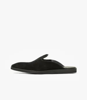 Papillon Embroidered Slip-In – Black Suede