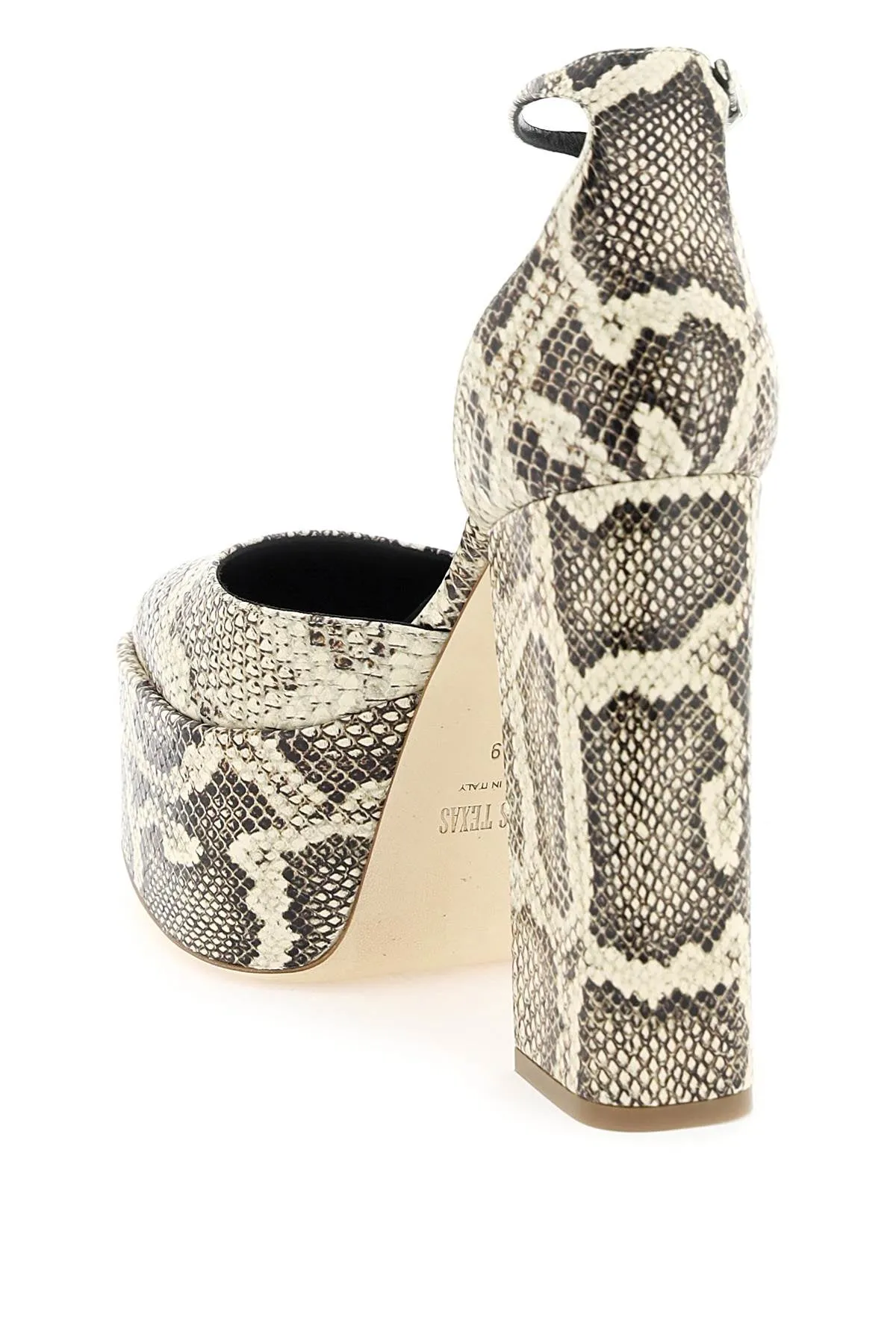 Paris texas 'dalilah' python print leather pumps