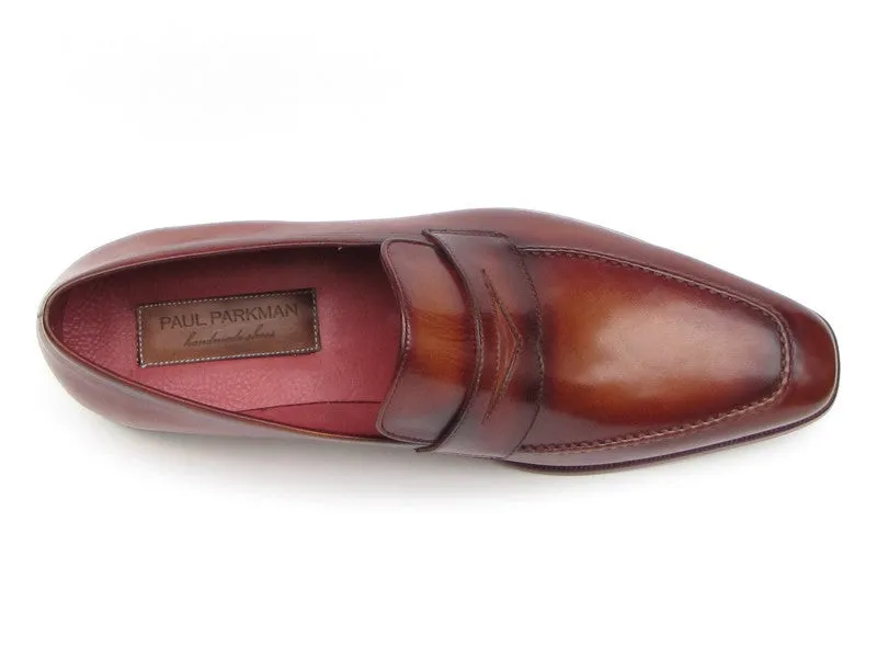 Paul Parkman Tobacco & Bordeaux Hand Painted Penny Loafer