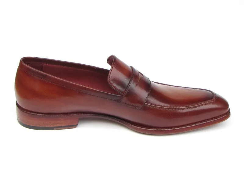 Paul Parkman Tobacco & Bordeaux Hand Painted Penny Loafer