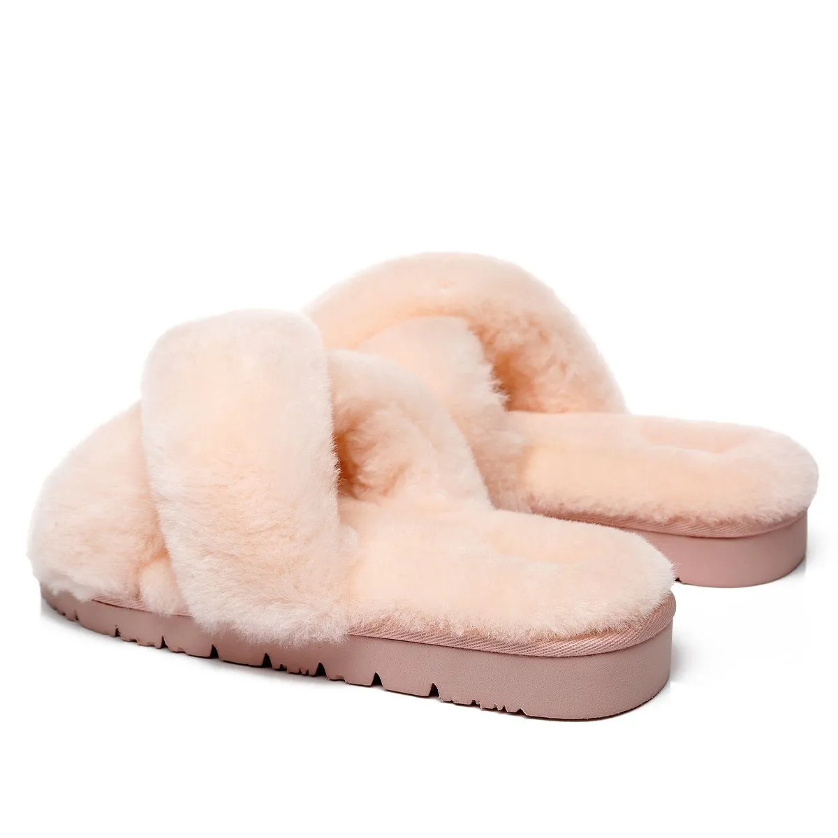 Premium Cross Fluff Ultra Comfort Sole UGG Slippers