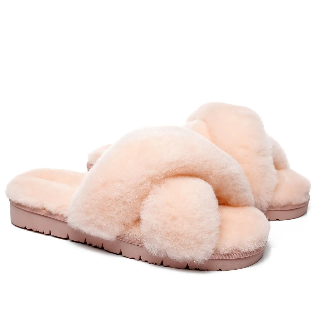 Premium Cross Fluff Ultra Comfort Sole UGG Slippers