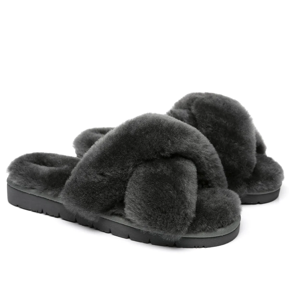 Premium Cross Fluff Ultra Comfort Sole UGG Slippers