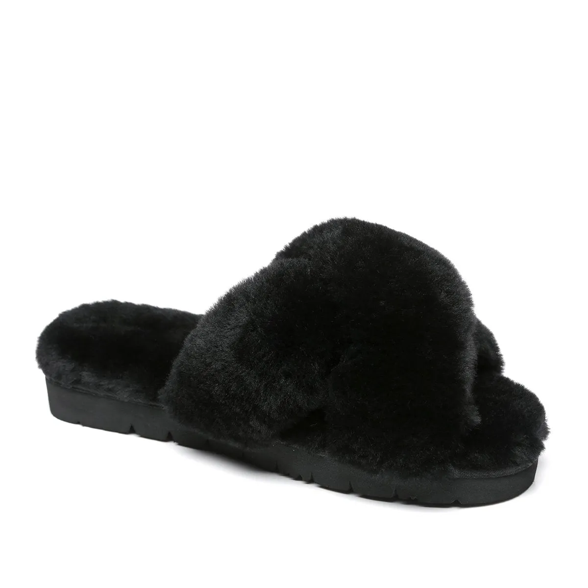 Premium Cross Fluff Ultra Comfort Sole UGG Slippers