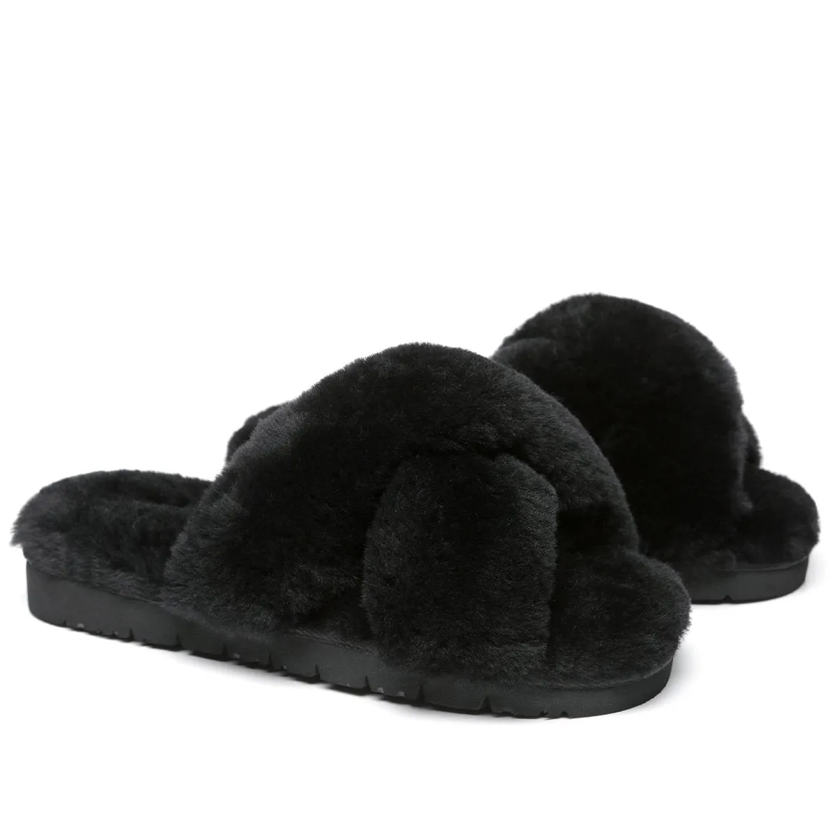 Premium Cross Fluff Ultra Comfort Sole UGG Slippers