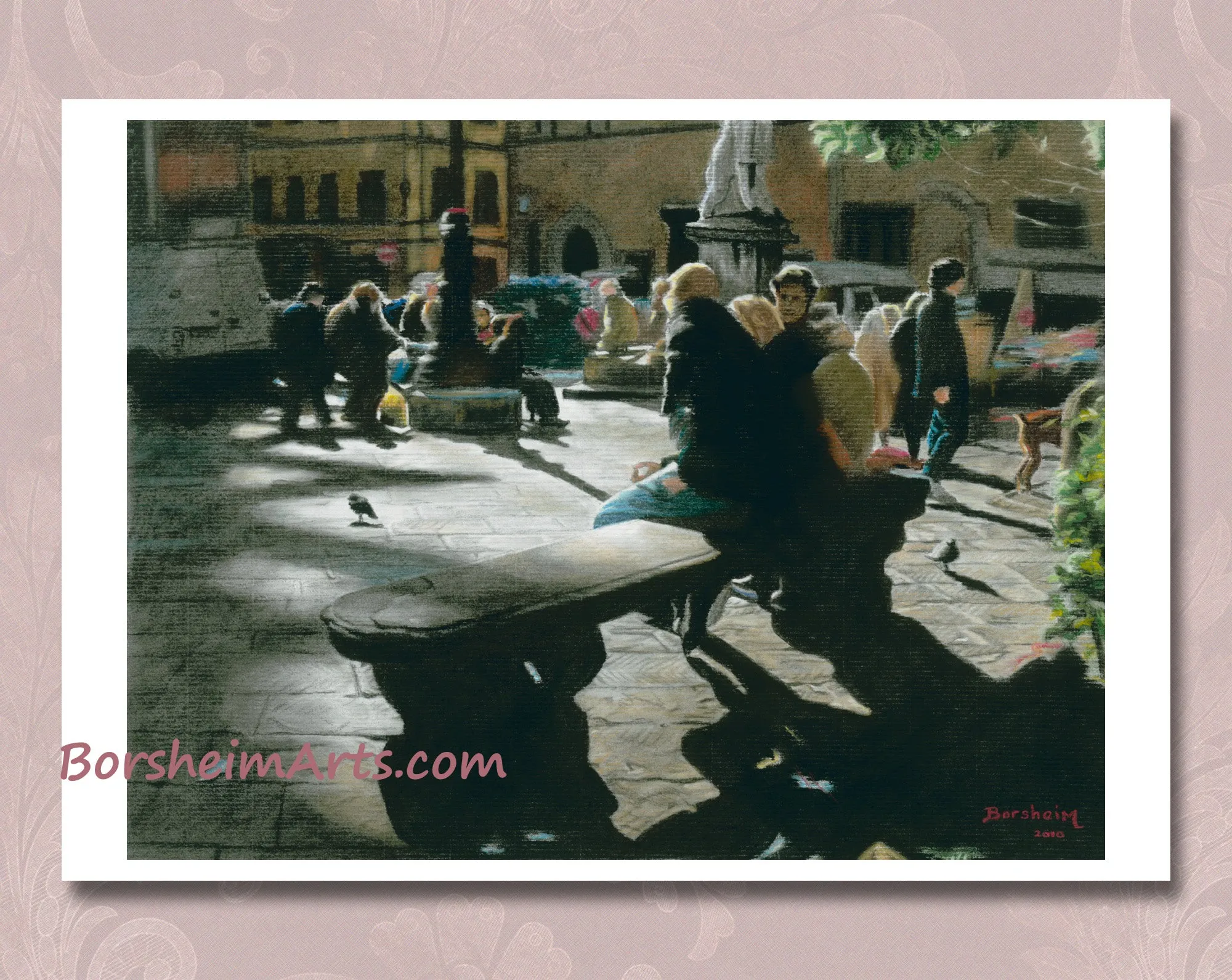 Santo Spirito Long Shadows Florence Italy - Fine Art PRINT