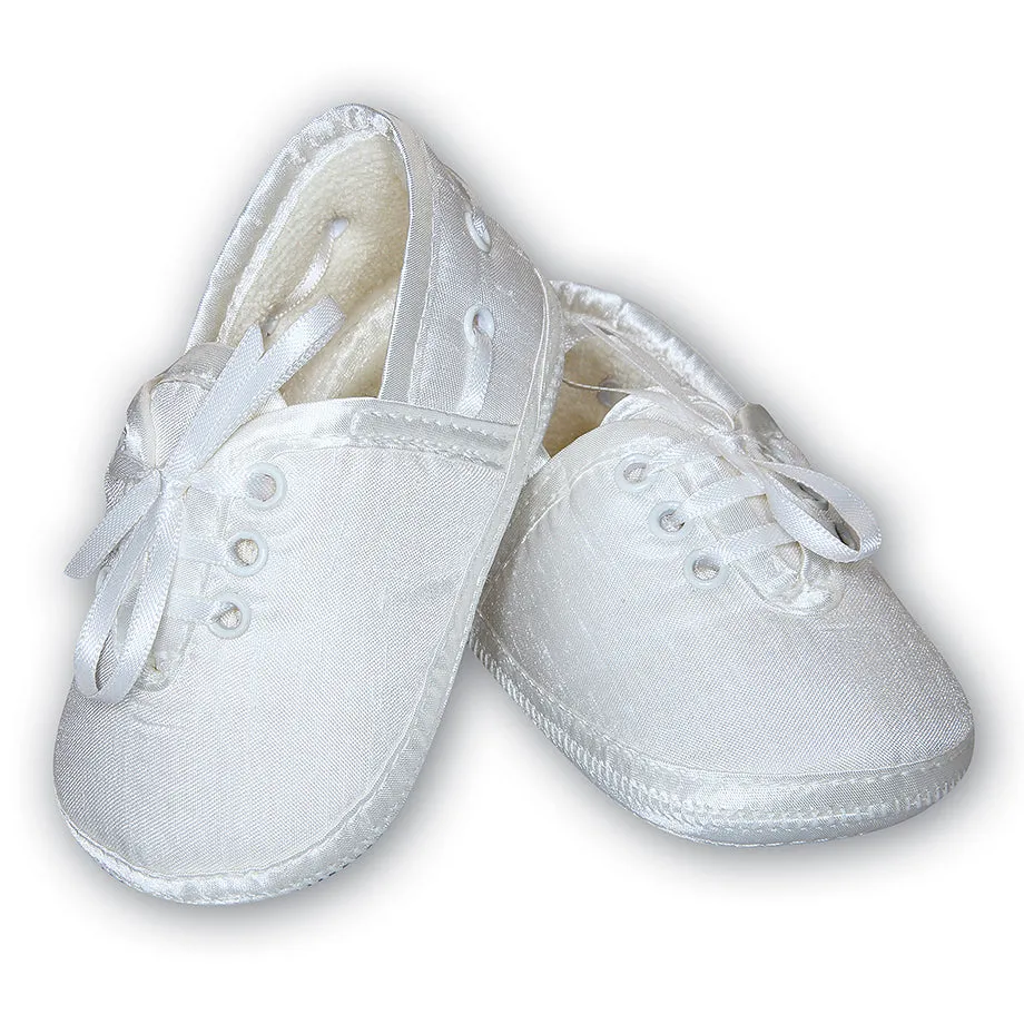 Sarah Louise Boys Christening Shoes - White 004402