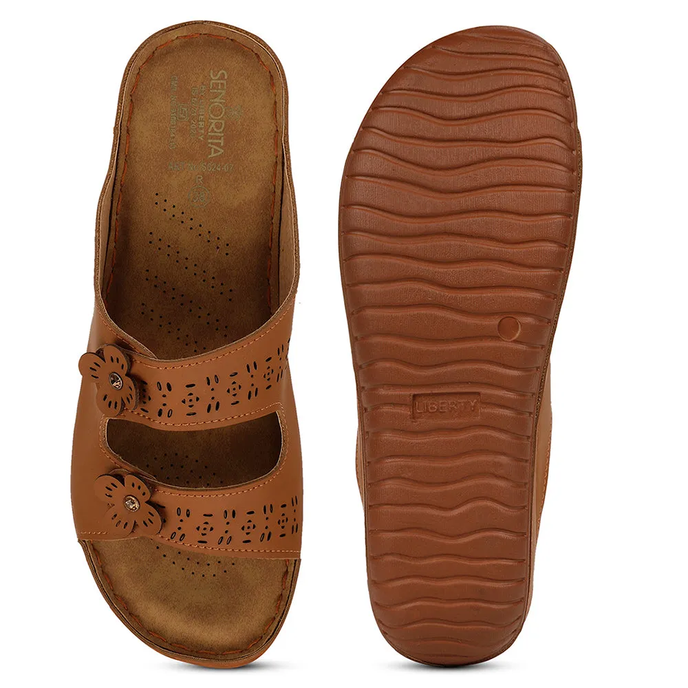 Senorita Casual Tan Slipper For Women S624-07 By Liberty