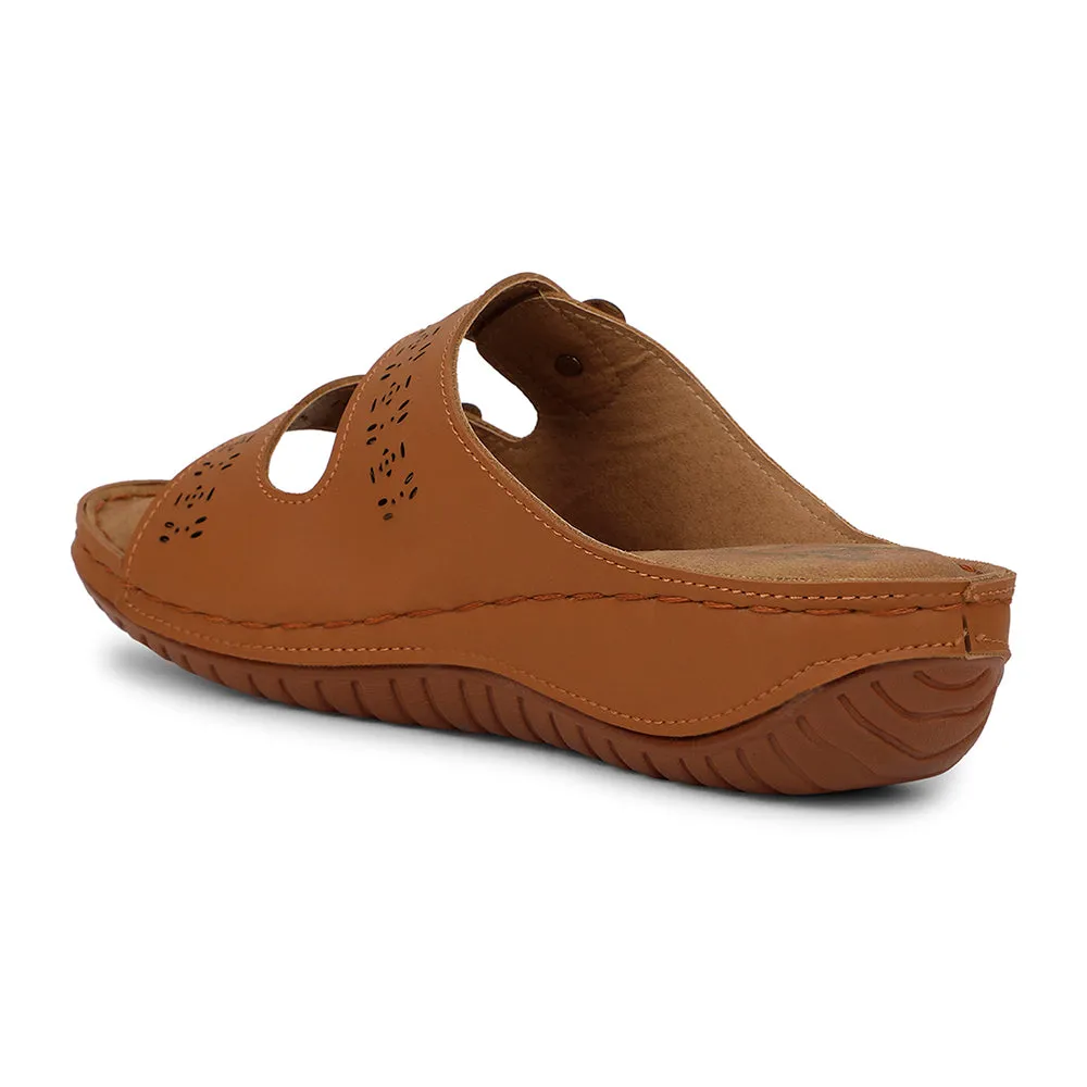 Senorita Casual Tan Slipper For Women S624-07 By Liberty