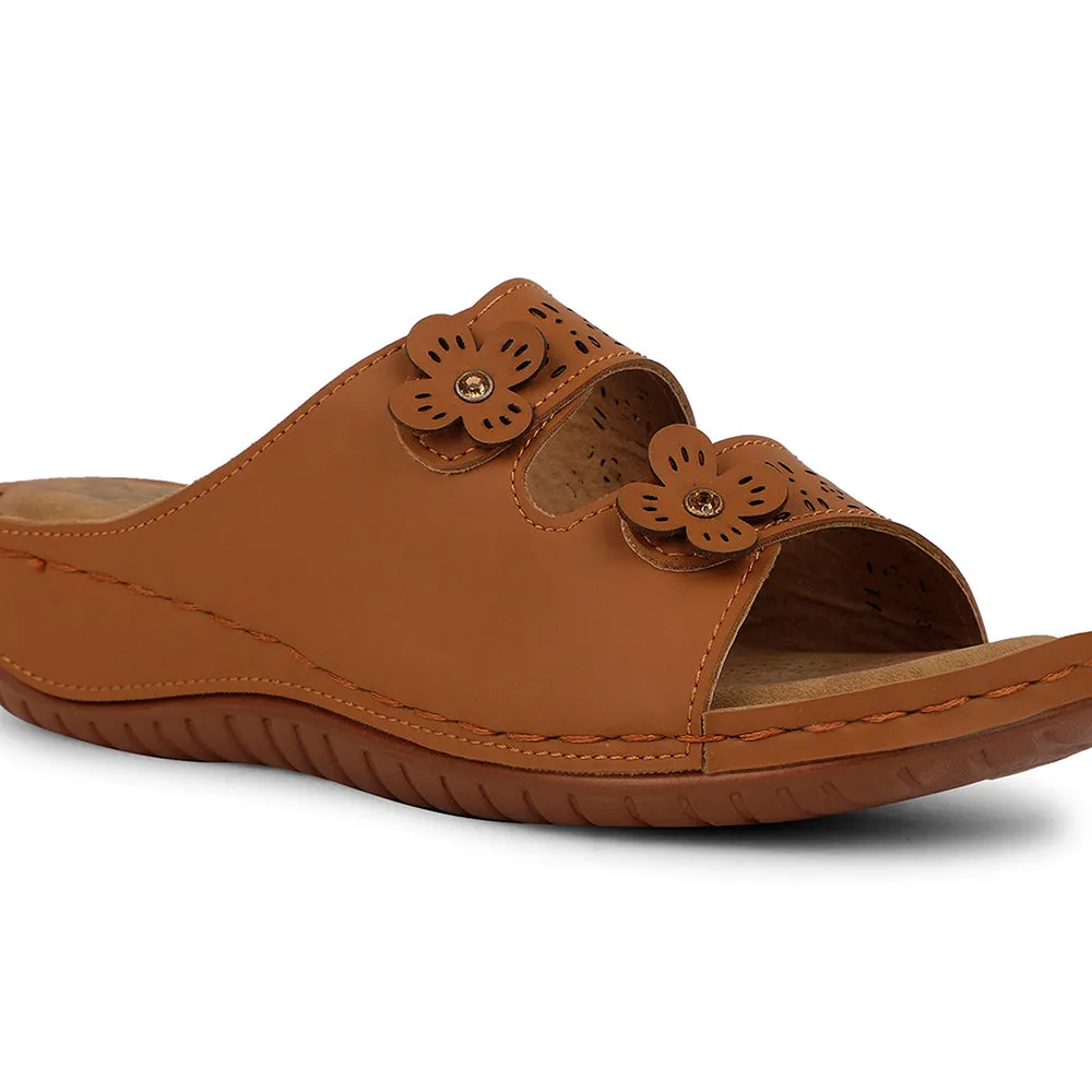 Senorita Casual Tan Slipper For Women S624-07 By Liberty