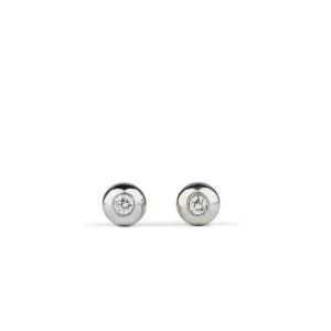 Silver Diamond Droplet Studs