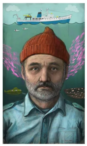 Starring Bill Murray as...Steve Zissou Giclee Print by Matthew Rabalais