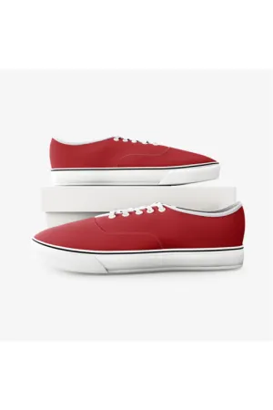 Tomato Red Unisex Canvas Shoes