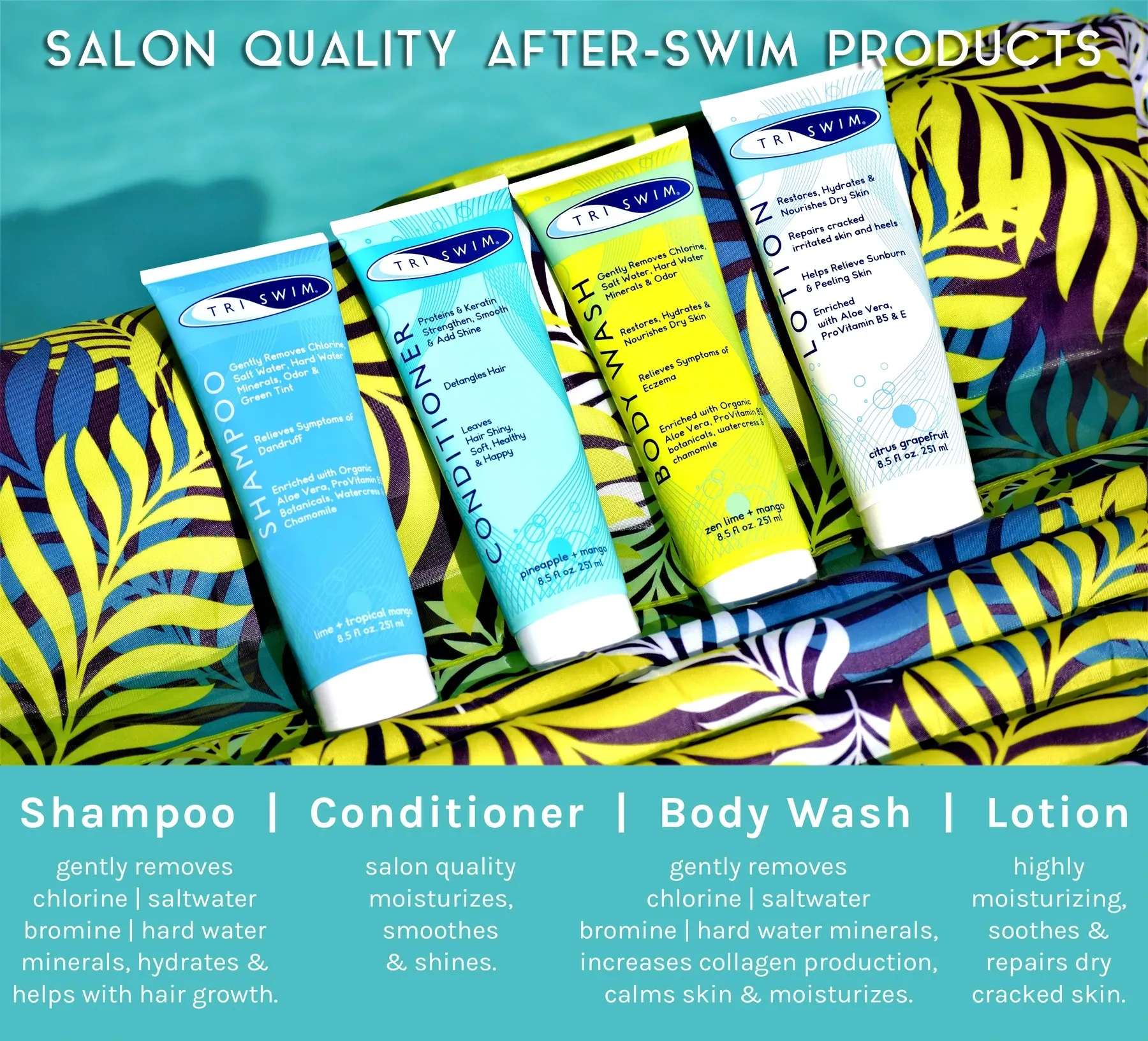 TRISWIM Chlorine Removal Shampoo ⎹ lime   tropical mango