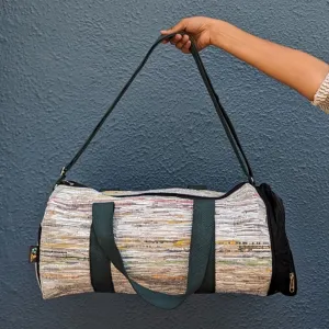 Upcycled Handwoven Gym Duffle Weekender Bag (GDB0424-012)