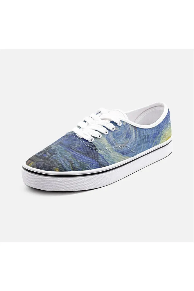 Van Gogh's Starry Night Unisex Canvas Shoes Fashion Low Cut Loafer Sneakers