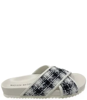 White Cross Sandal