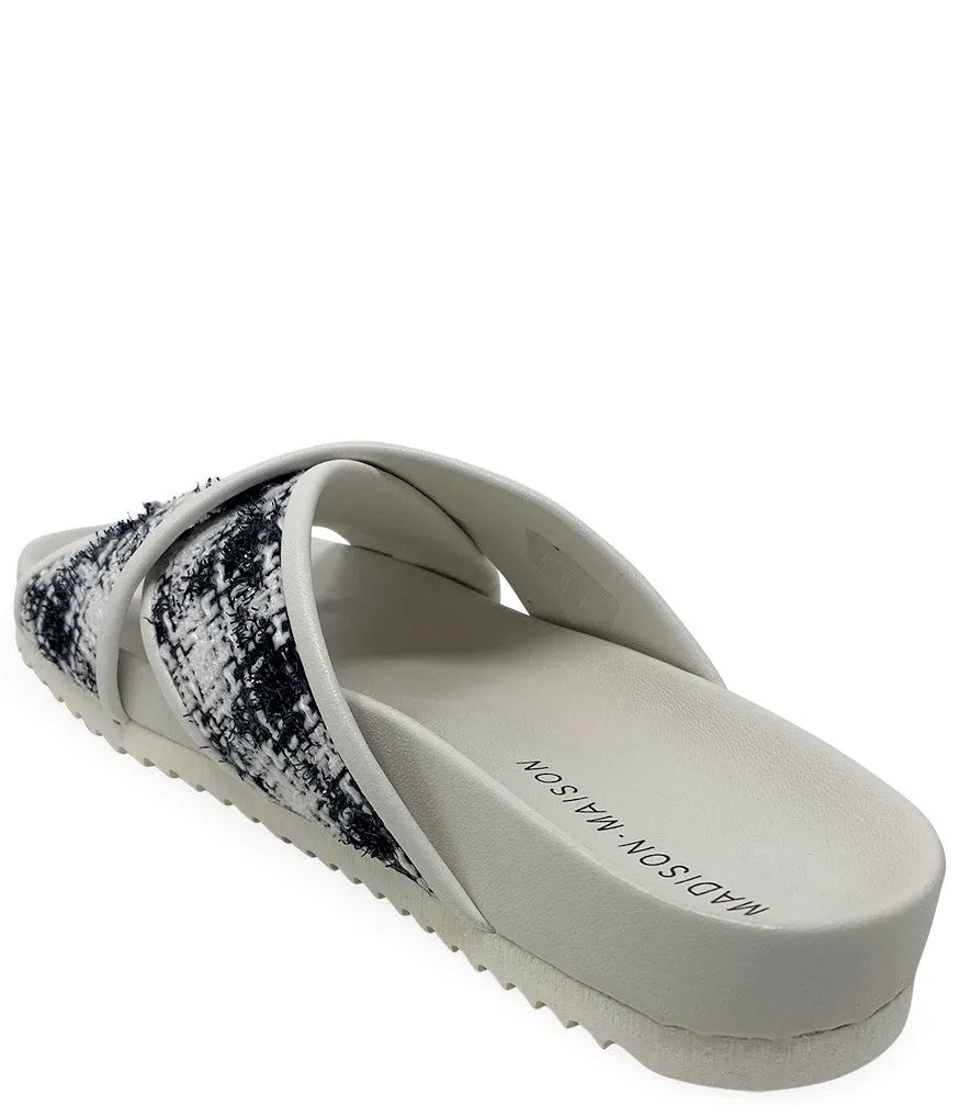 White Cross Sandal