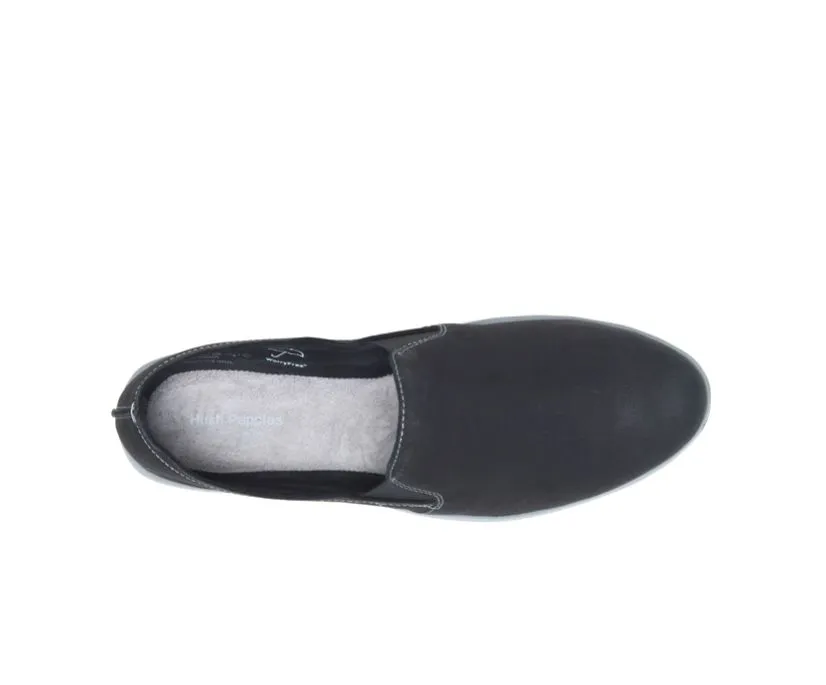 Womens Hush Puppies The Everyday Slipon Black Casual Nubuck Shoes