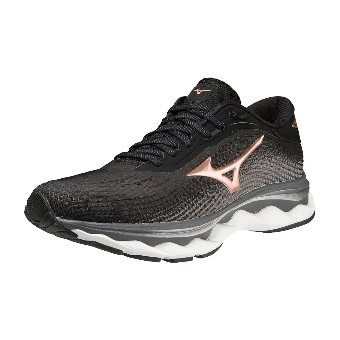 Womens Mizuno Wave Sky 5 - Black / Rose / Quiet Shade