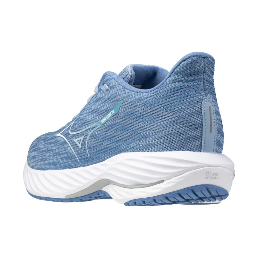 Women's Wave Rider 28 Running Shoe - Glacier Lake/ White - Regular (B)