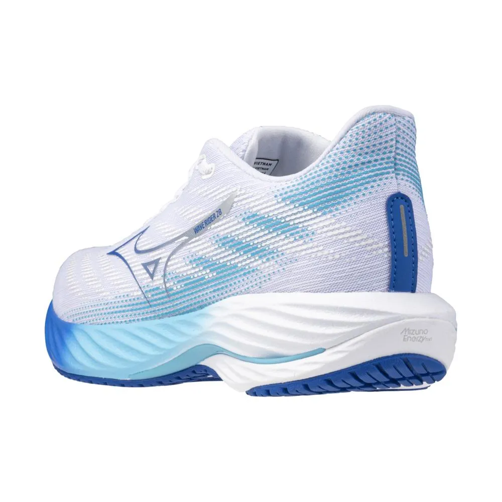 Women's Wave Rider 28 Running Shoe - White/ Mugen Blue - Regular (B)