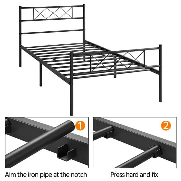 Yaheetech Metal Platform Bed Frame