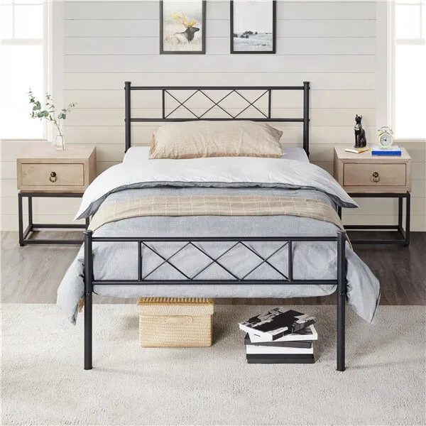 Yaheetech Metal Platform Bed Frame